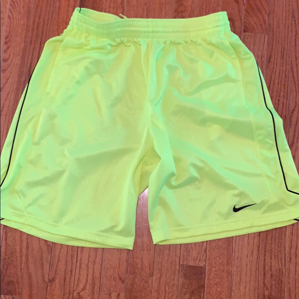 Neon yellow Nike shorts